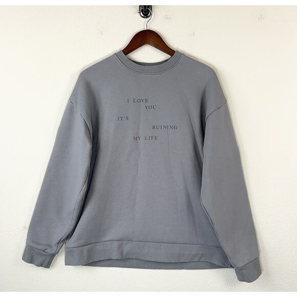 Taylor Swift Tops - Taylor Swift The Tortured Poets Department XL Sweatshirt Gray Crewneck Graphic